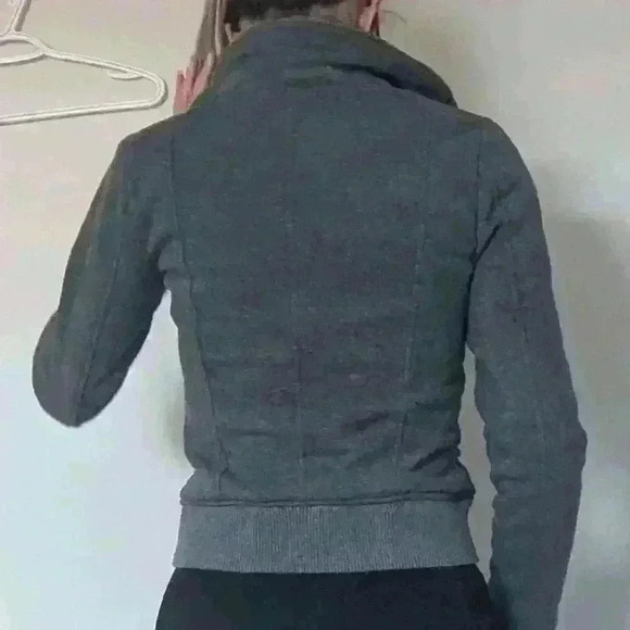 dELiA*s, zip up sweatshirt, jacket,  Gray, Size Small - Picture 5 of 12